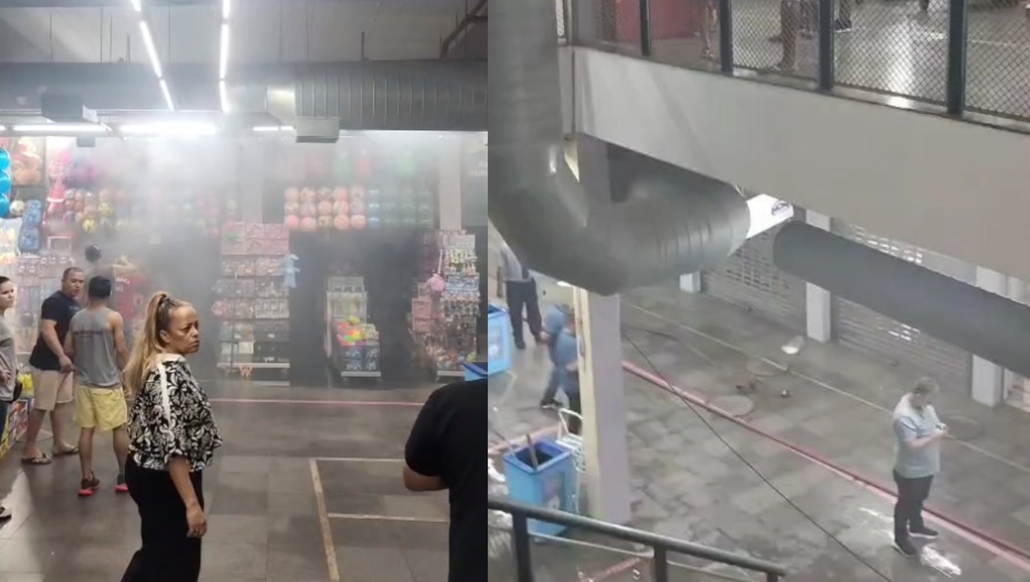 Incêndio atinge loja de brinquedos no Mercadão de Madureira