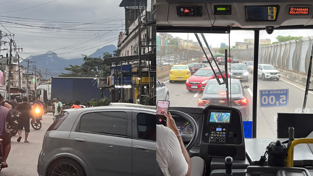 Linha Amarela é interditada após tentativa de roubo de carga na Maré